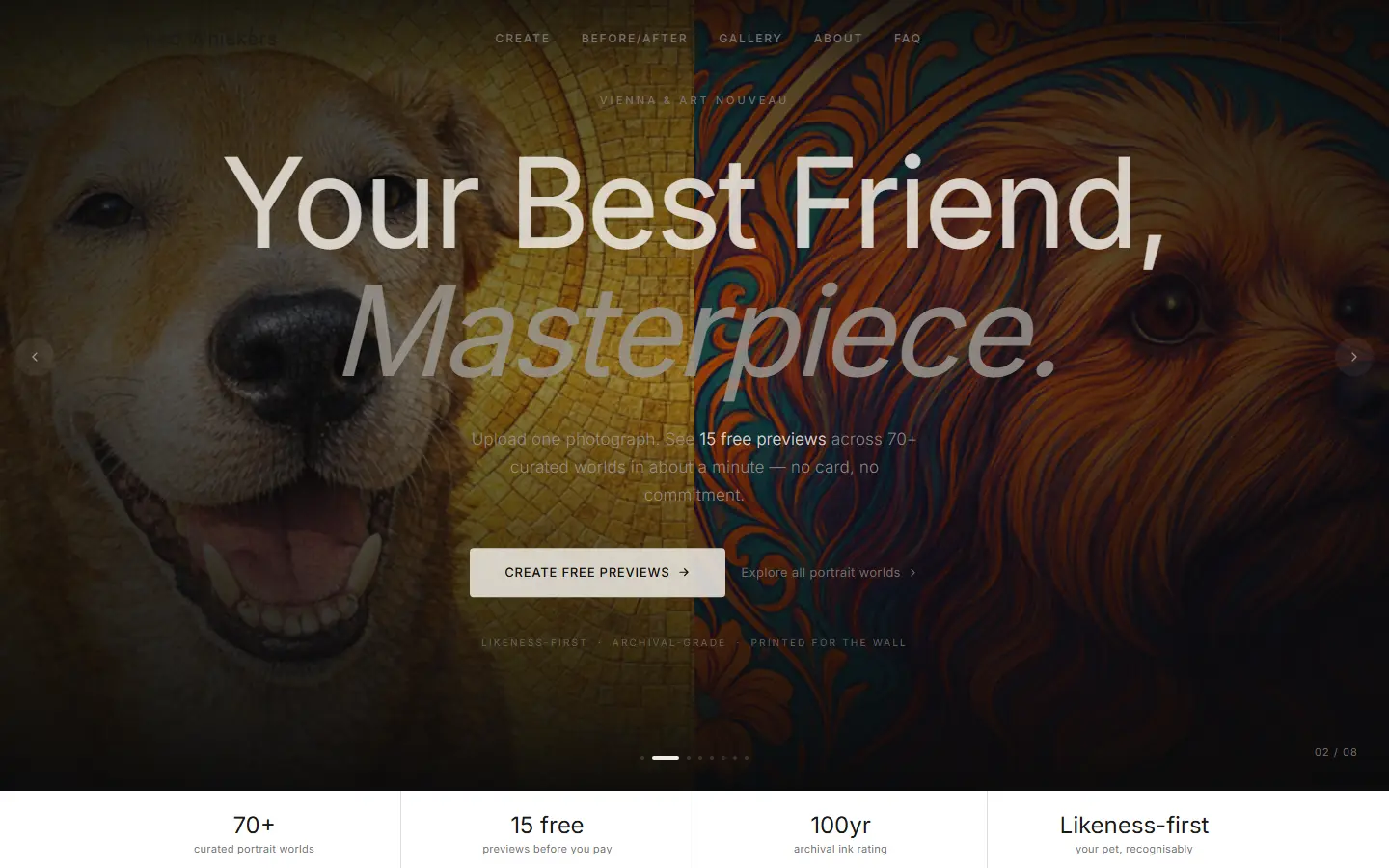 Painted Whiskers live site — your best friend, masterpiece